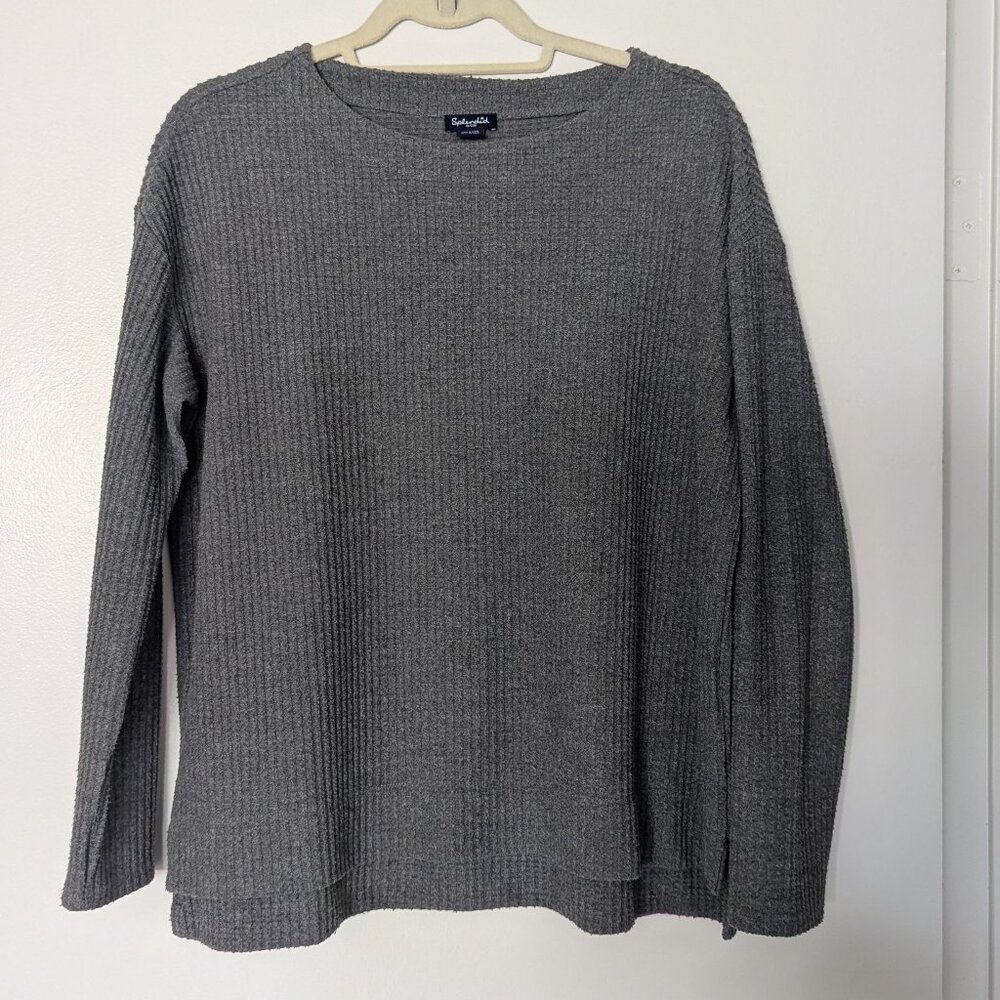 Splendid Charcoal Ribbed Crewneck Sweater